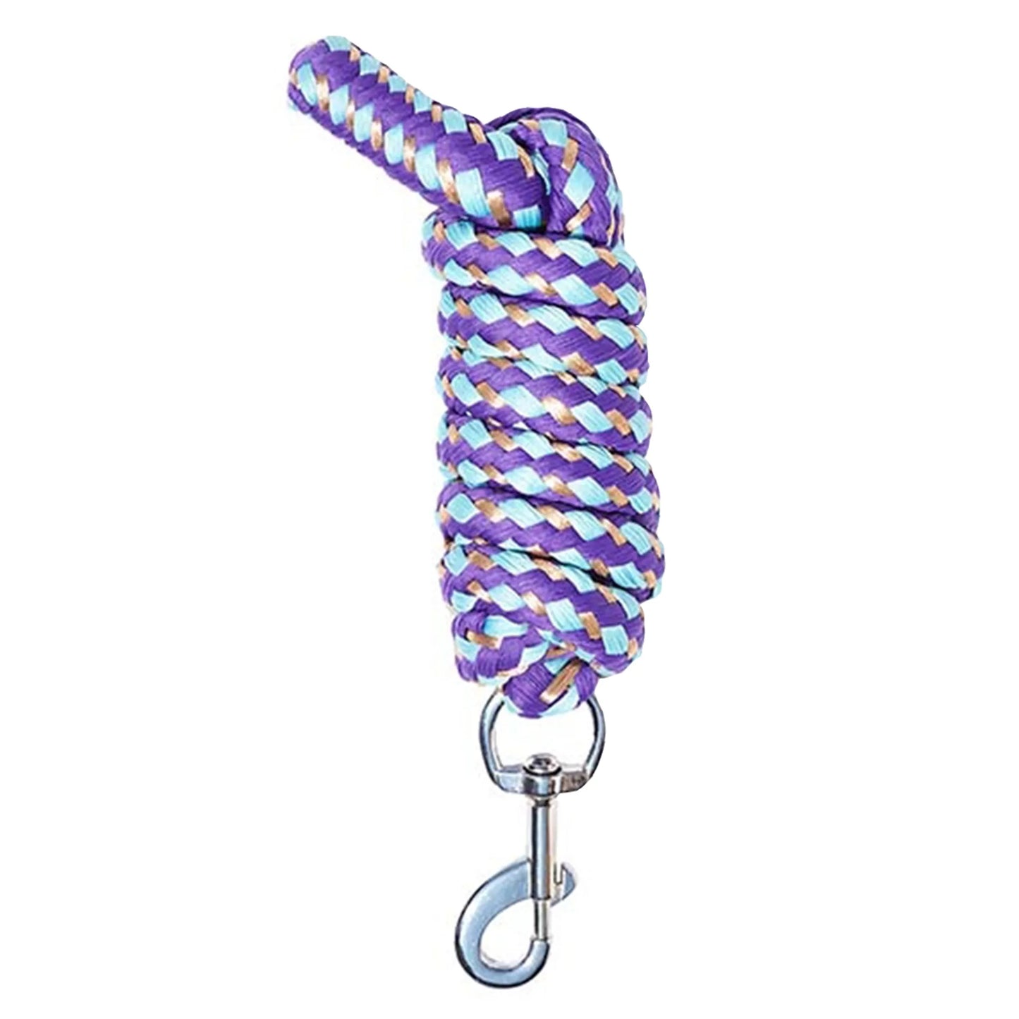 Elico Warwick Lead Rope - Purple/Sky/Gold