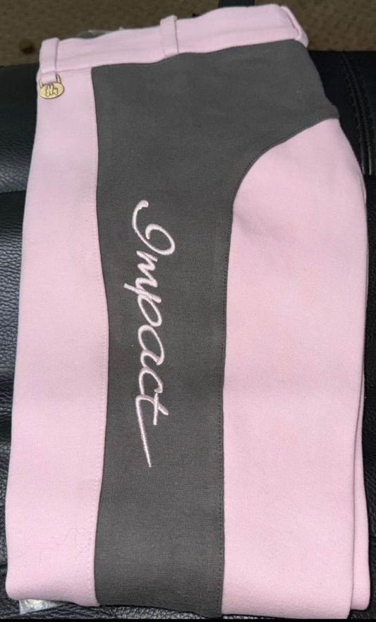 Childrens Jodhpurs Dinky Pink/Grey