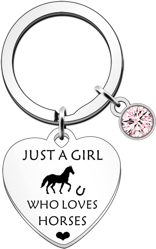 Just a girl who loves horses keyring