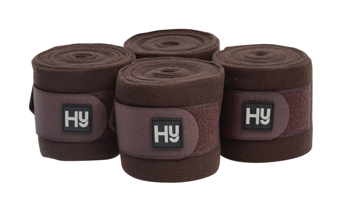 Hy Elite Fleece Horse Bandages Pack of 4 High Quality Fleece in Carry Case