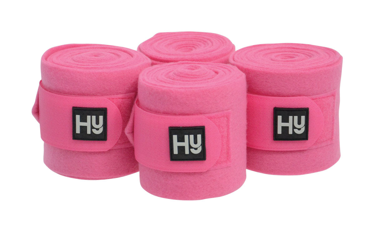 Hy Elite Fleece Horse Bandages Pack of 4 High Quality Fleece in Carry Case