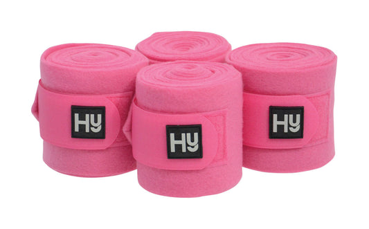 Hy Elite Fleece Horse Bandages Pack of 4 High Quality Fleece in Carry Case