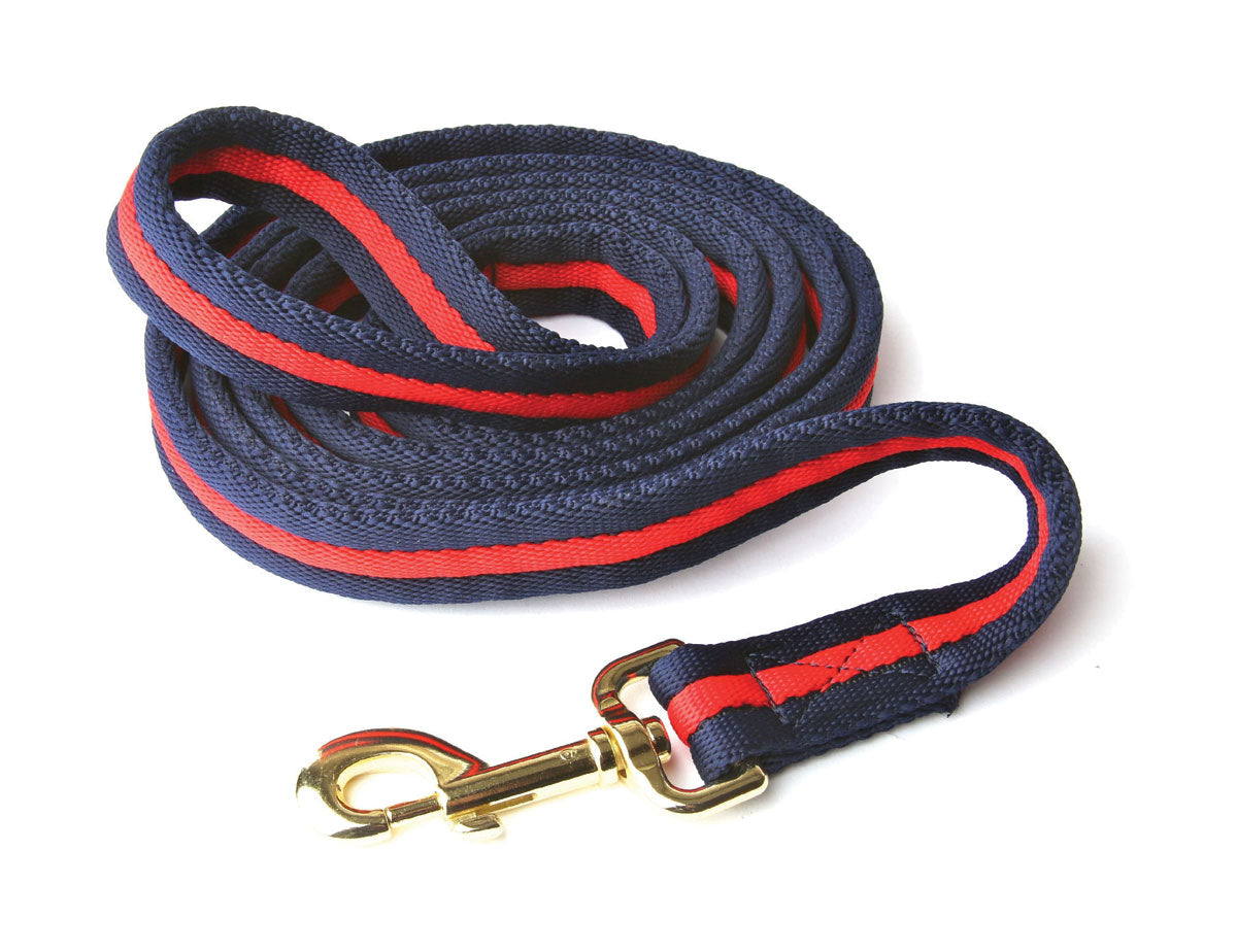 Hy Soft Webbing Lead Rein Without Chain Quality With Loop Handle & Trigger Hook